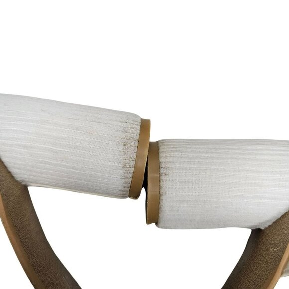 White Strappy High Block Round Heel Sandals Gauzy Bow Chunky‎ Heel Cottage Girly - Picture 5 of 14